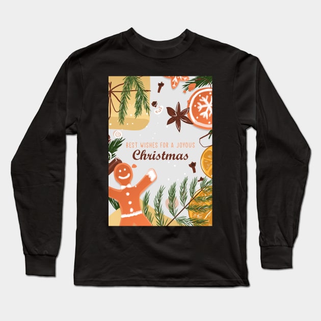 Best wishes Merry Christmas Long Sleeve T-Shirt by enchantedrealm
